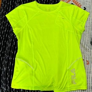 Fila Lime green-yellow work out shirt